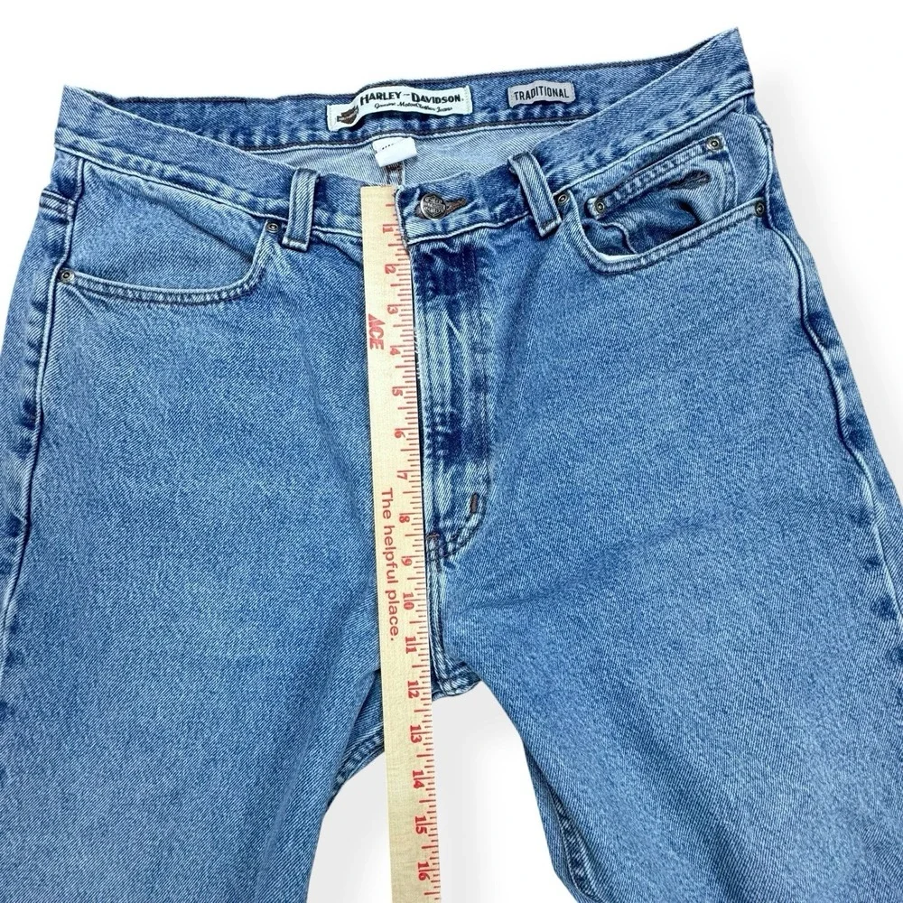 Harley Davidson Jeans Men's 36x30 Light Wash‎ Traditional Denim Biker Motorcycle